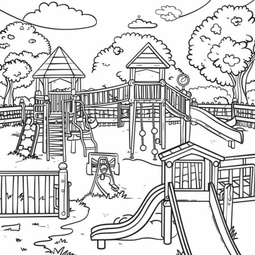 22 Disegni Parco Giochi Da Colorare Disegnidacoloraremondo