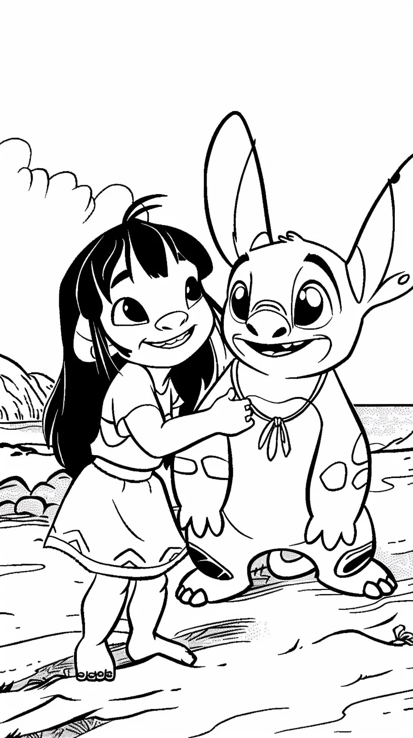 Lilo e Stitch 2 Disegni da colorare Lilo e Stitch