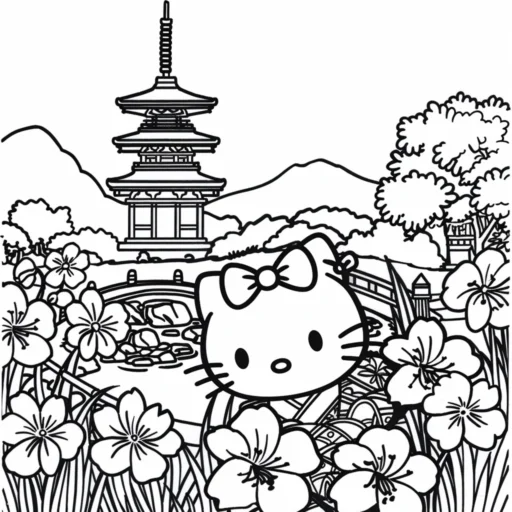 Hello Kitty da colorare thumbnail