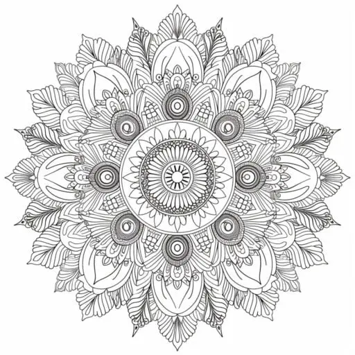 Mandala da colorare thumbnail