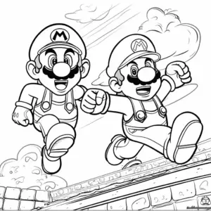 Mario Bros 5 Mario Bros da colorare thumbnail