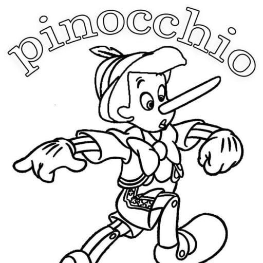 Pinocchio da colorare thumbnail