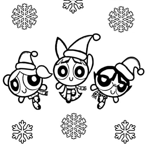 coloring page for super powerpuff girls