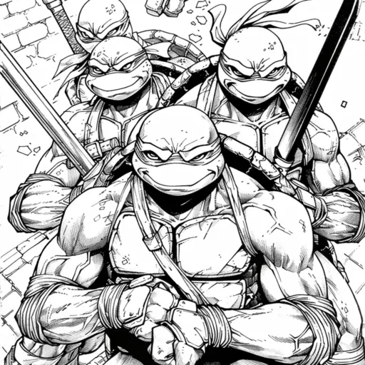 tartarugas ninja desenho para colorir