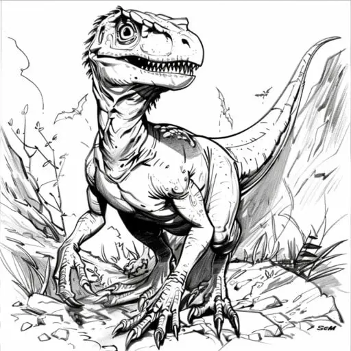Velociraptor 1 Velociraptor da colorare thumbnail