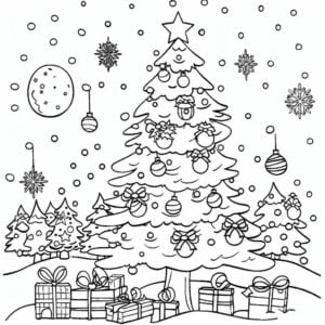 Albero di Natale da colorare thumbnail