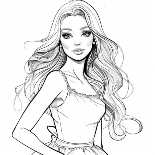 53 dibujos para colorear de Barbie gratis imprime descarga o colorea en linea