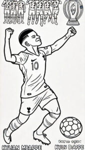 36 Kylian Mbappé Coloring Pages: Unleash the Champion!