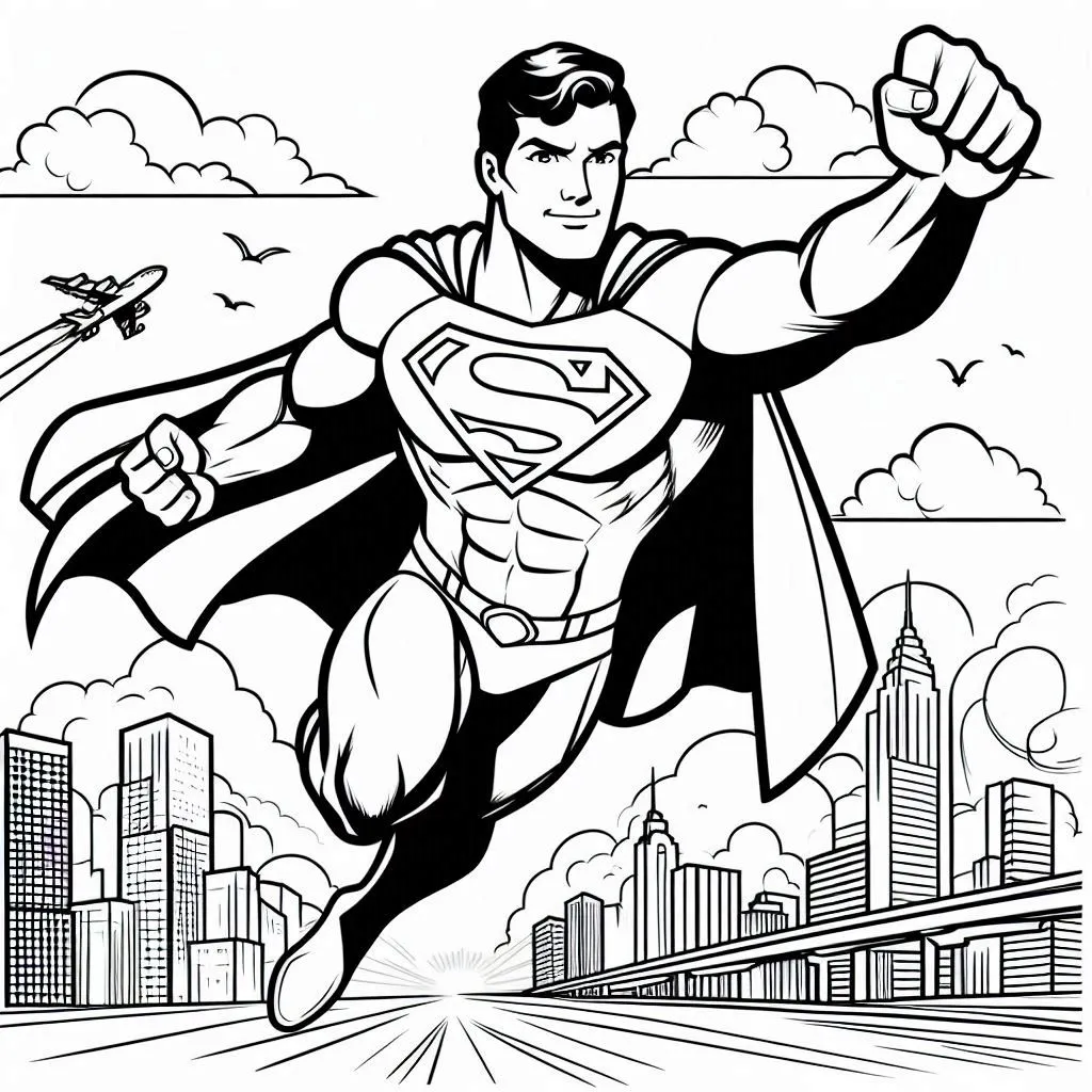 superman coloring page