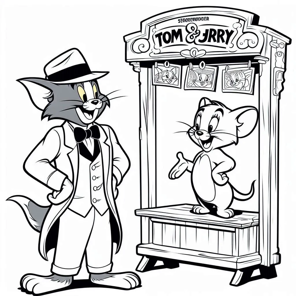 desenho para colorir tom e jerry