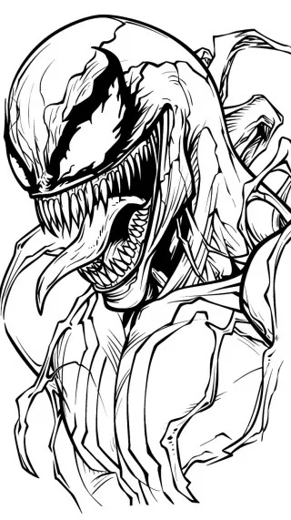 desenho para colorir venom