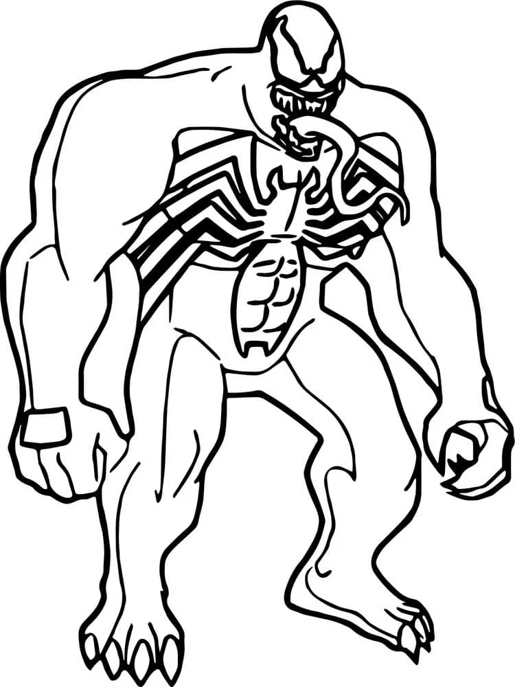 Venom 22 disegni di Venom da colorare per bambini