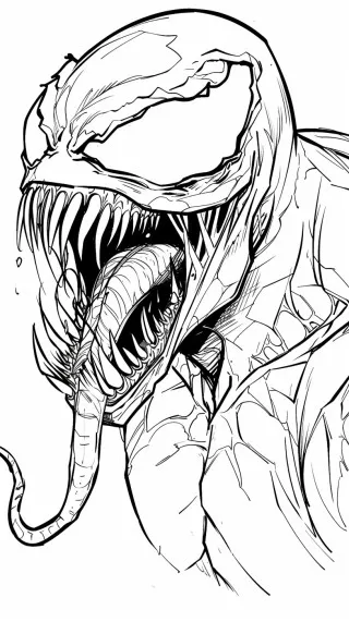 venom coloring page