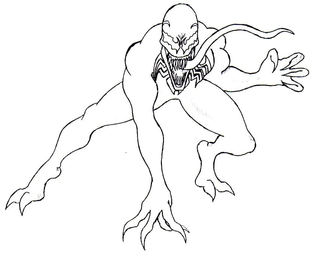 Venom 27 disegni di Venom da colorare per bambini 1