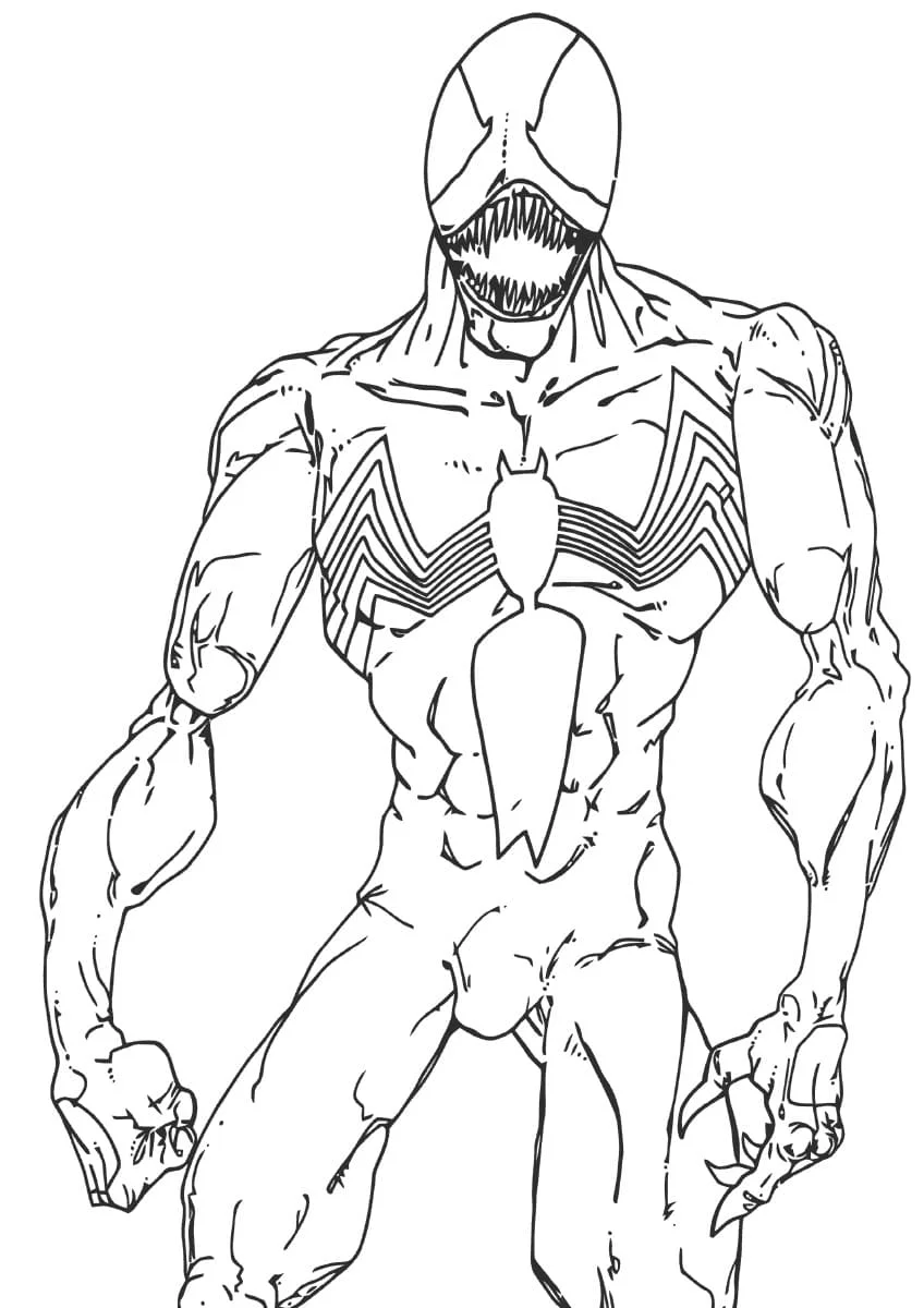 Venom 31 disegni Venom da colorare 1