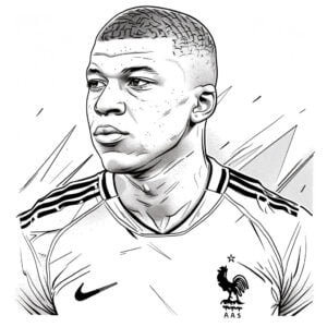 Kylian Mbappé 37 Kylian Mbappé da colorare thumbnail