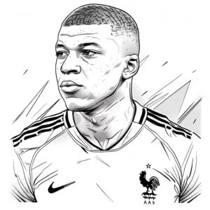 Kylian Mbappé 9 Kylian Mbappé da colorare thumbnail
