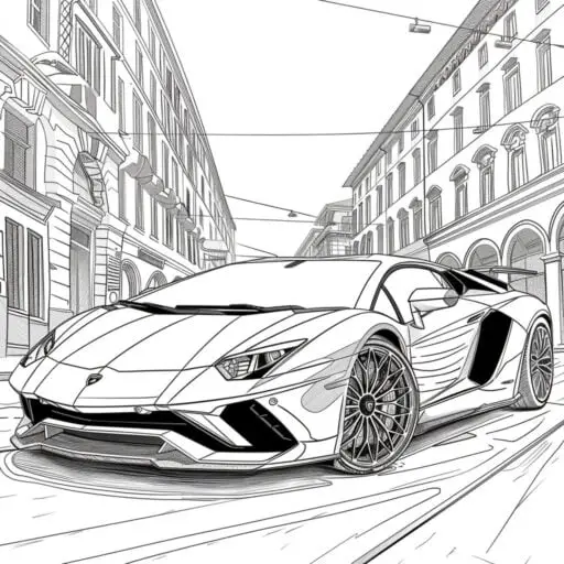 Lamborghini da colorare thumbnail