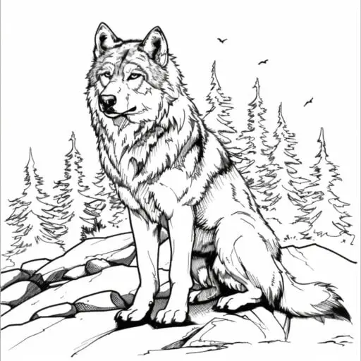 Lupi da colorare thumbnail