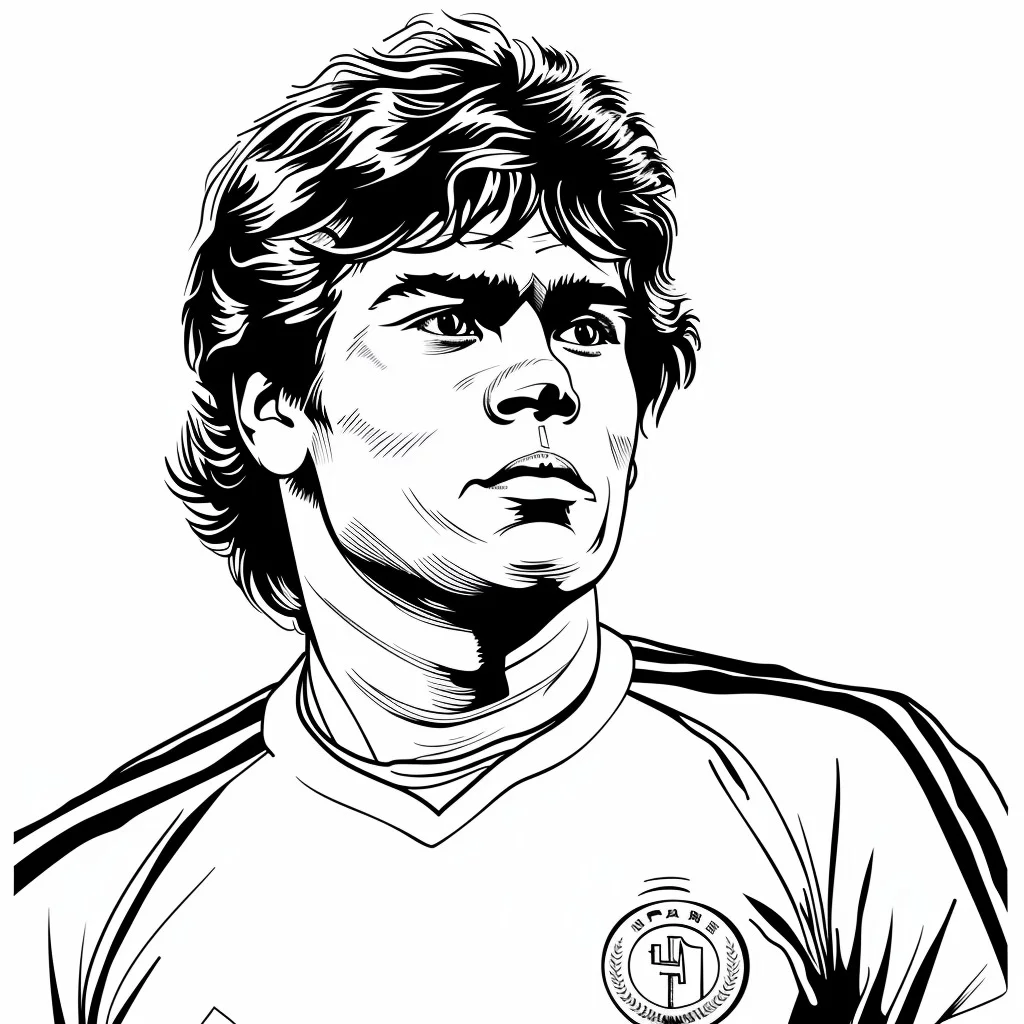 Maradona da colorare thumbnail