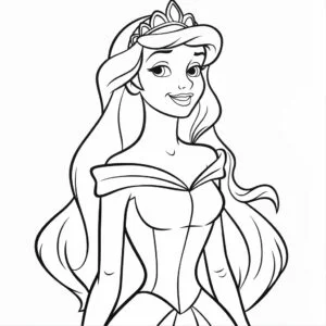 Principessa Aurora da colorare thumbnail