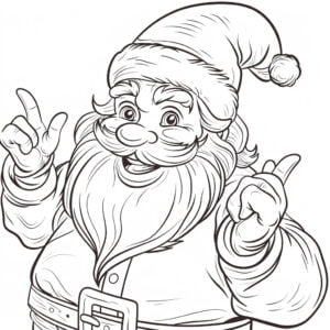 Babbo Natale da colorare thumbnail