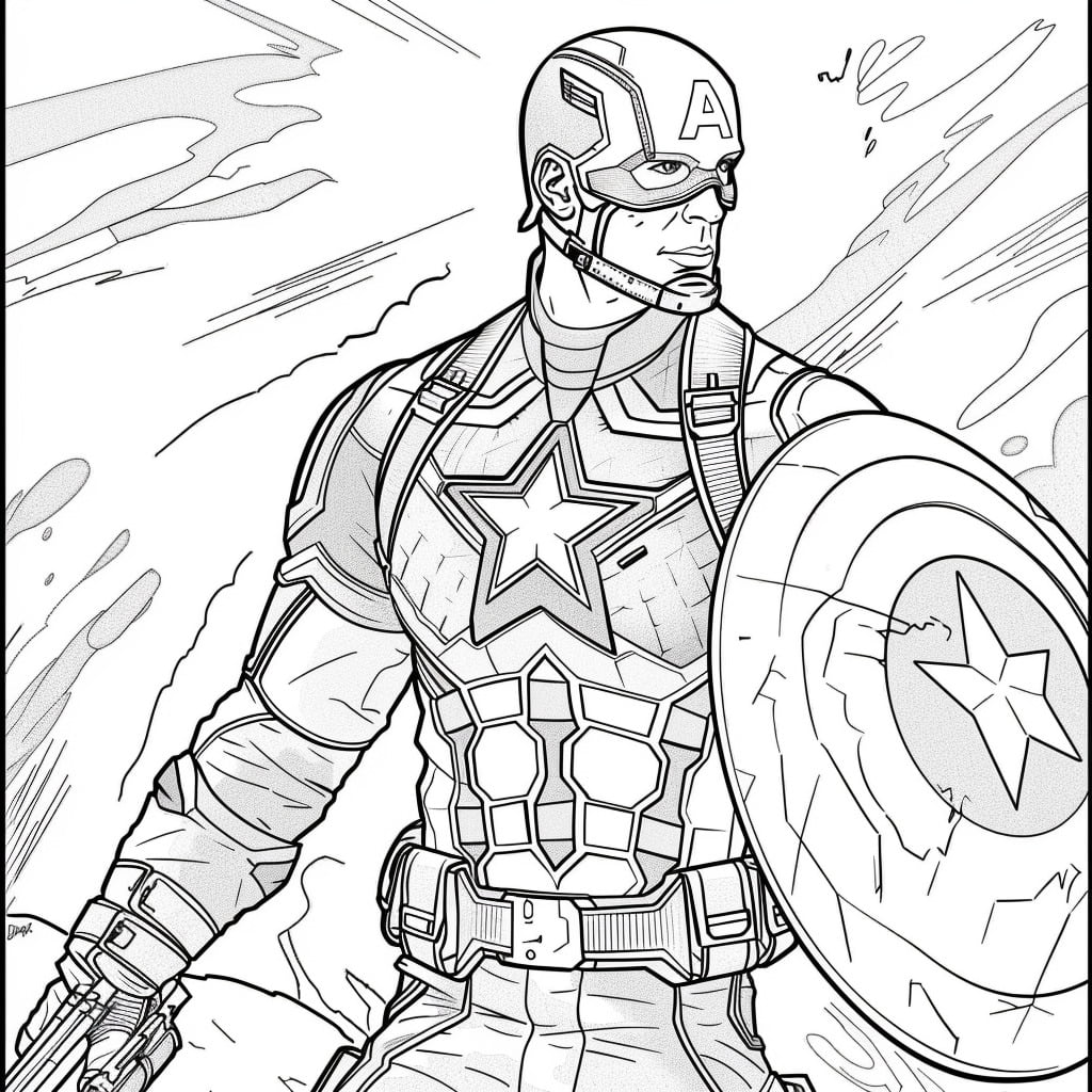 43 Dibujos Capitan America Colorear E Imprimir Pdf