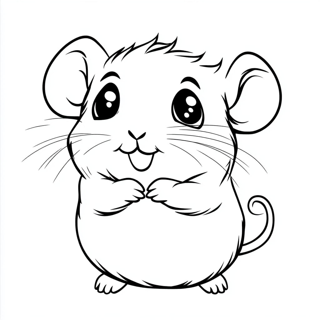 Criceto da colorare thumbnail