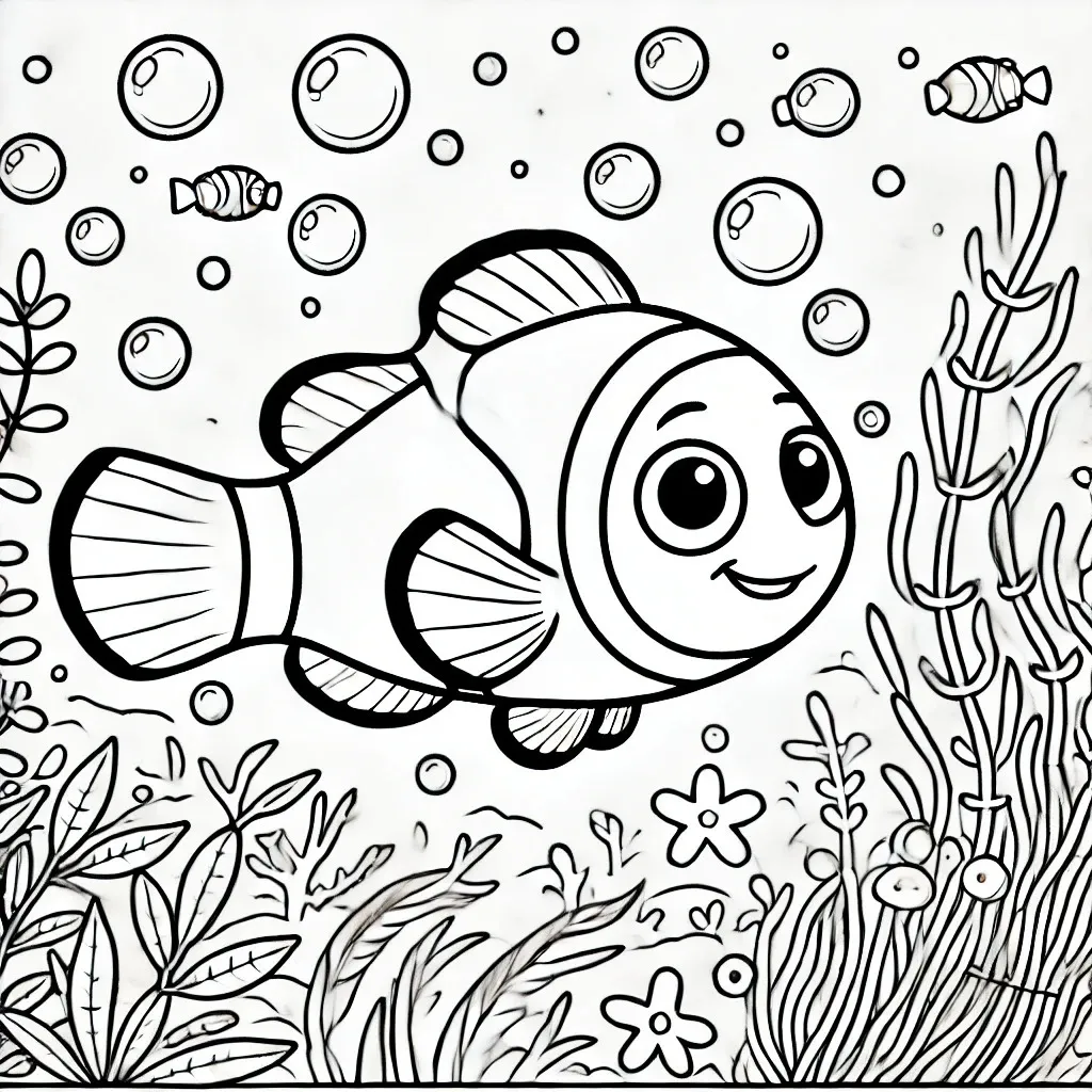 nemo desenho para colorir