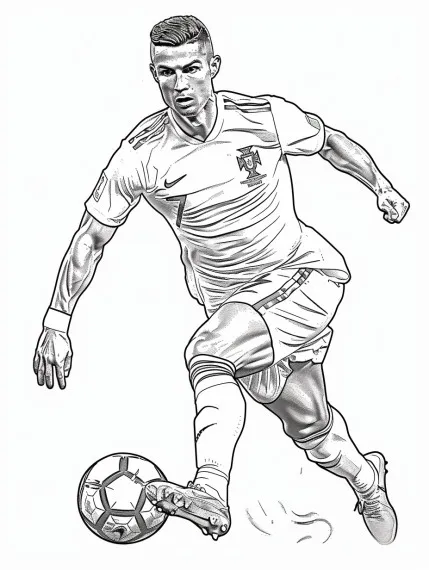 coloring page cristiano ronaldo