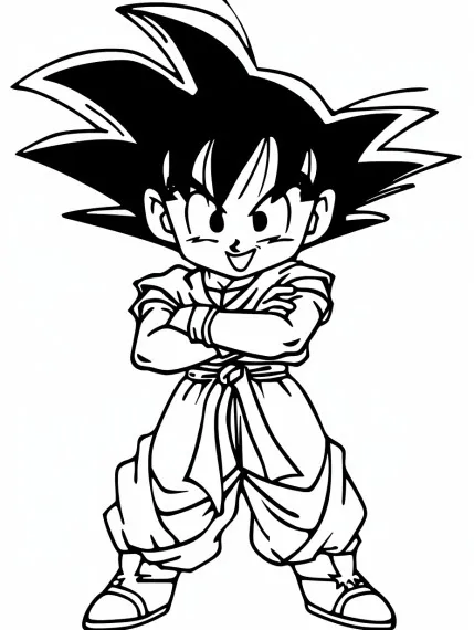 Disegni da colorare di Goku Super Saiyan God