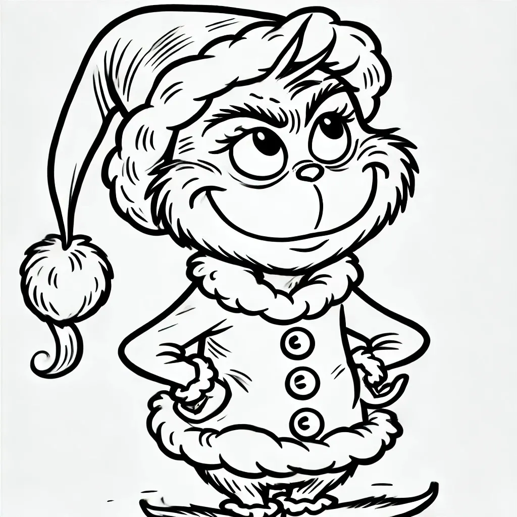 grinch coloring page