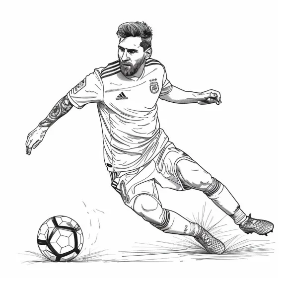 messi coloring page