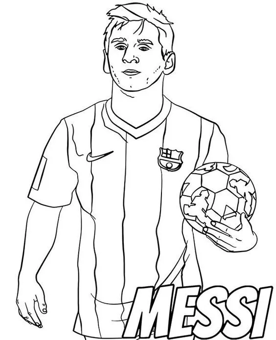Messi 27 da colorare Messi disegno facile bambini