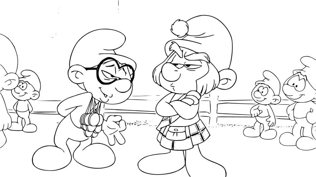 Dibujos para colorear de los pitufos pdf