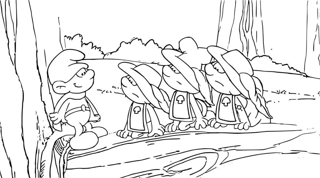 Pitufos para imprimir y colorear para niños