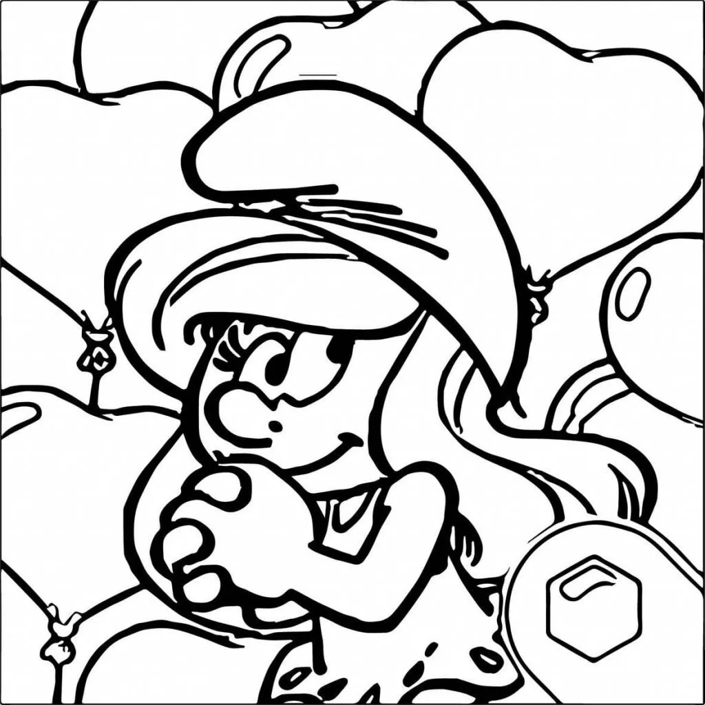 dibujos para colorear faciles de los pitufos ̣̣ 1