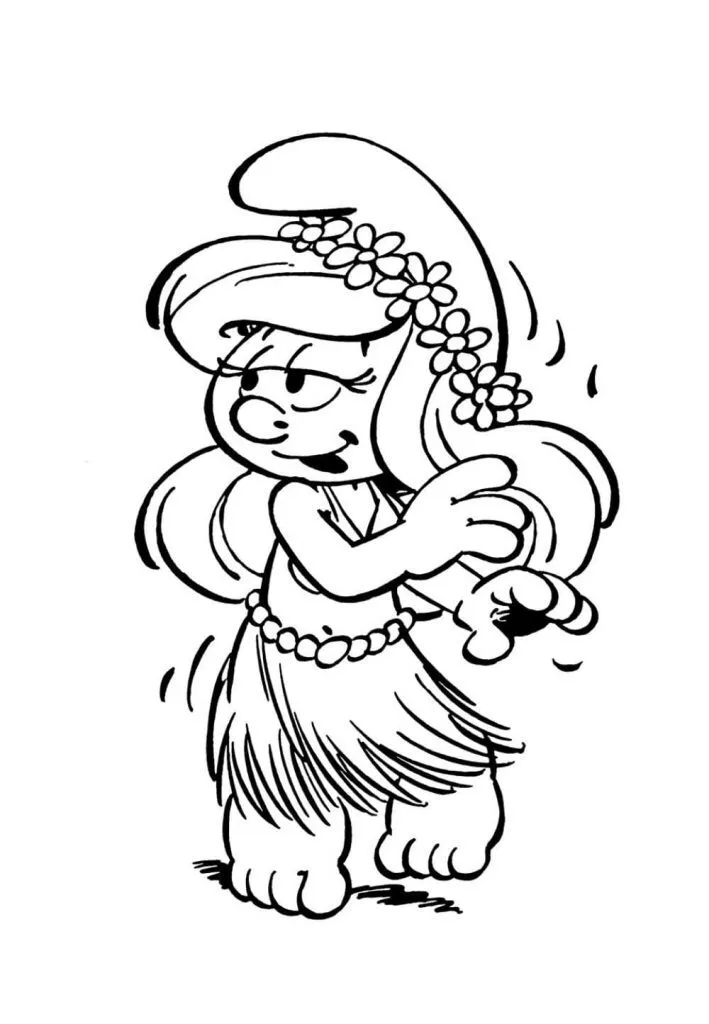 Dibujos de Los Pitufos ̣̣ para colorear a4