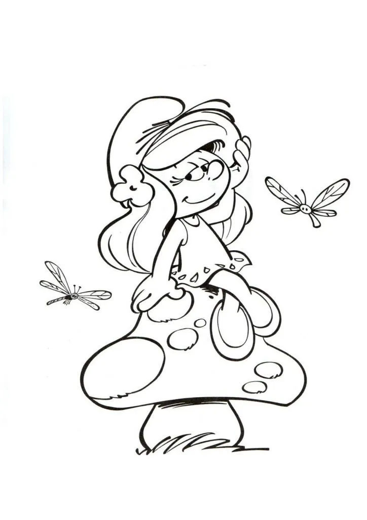 Dibujo de Pitufos para imprimir y colorear 2