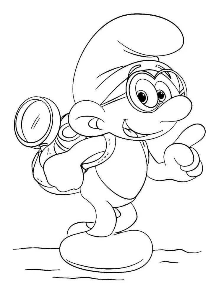 dibujos para colorear para niños pdf Los Pitufos ̣̣ 1