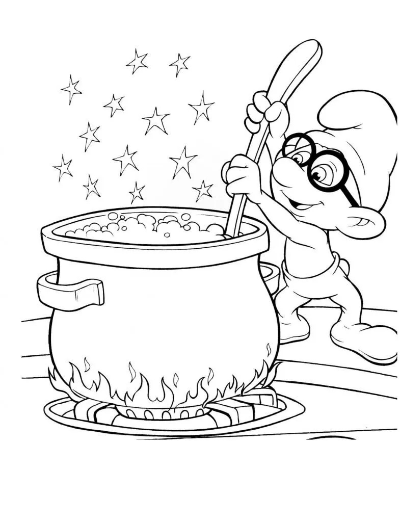 Dibujos para colorear de los pitufos pdf