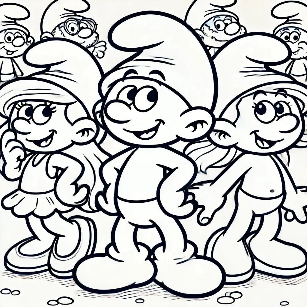 desenho para colorir smurfs