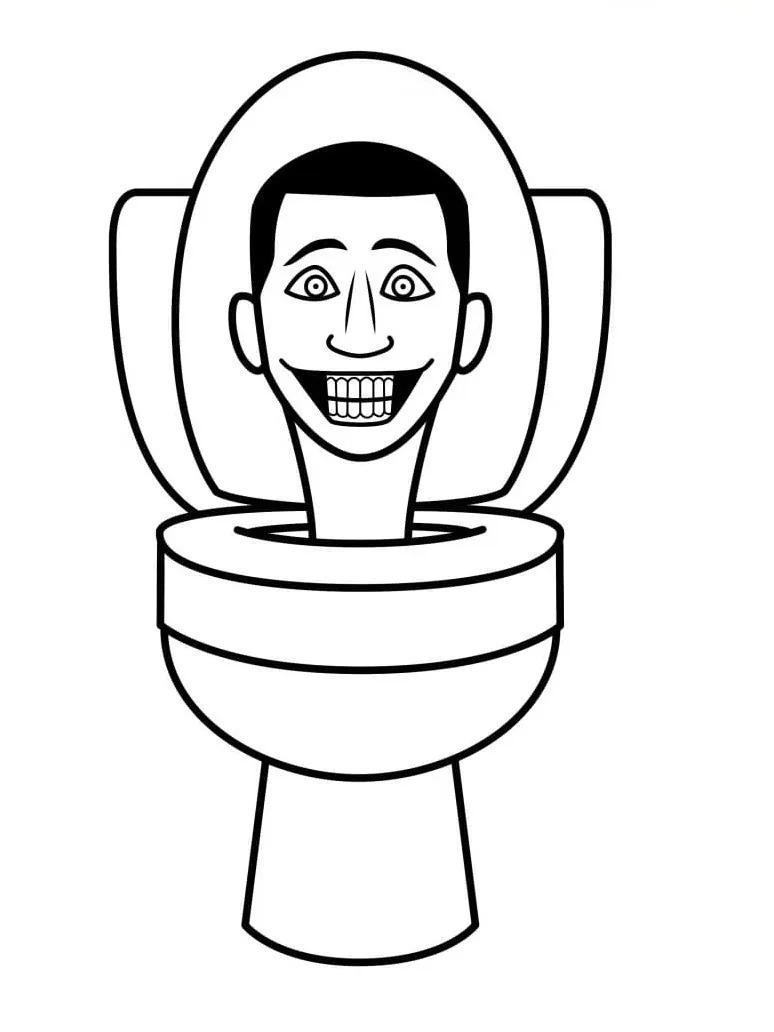 toilet head coloring page