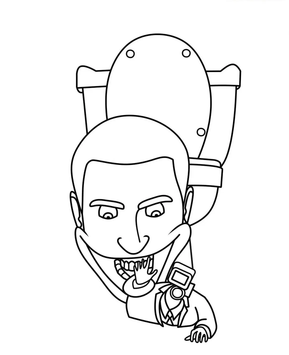 toilet head coloring page