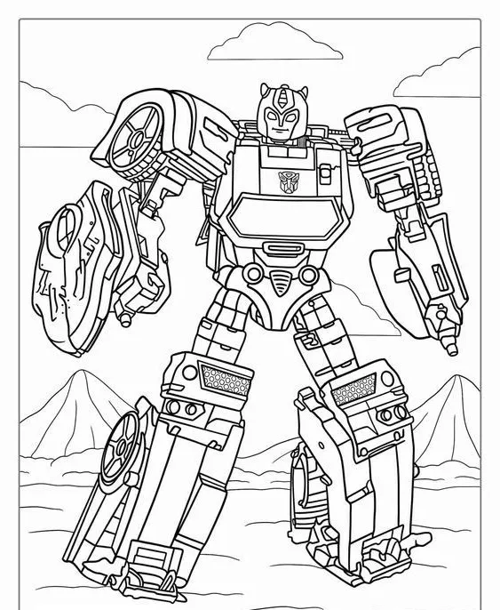 desenho para colorir transformers bumblebee