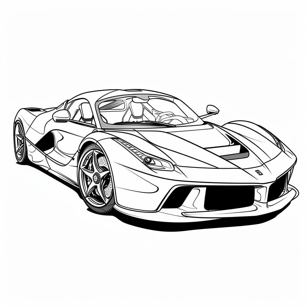 54 Disegni Ferrari da Colorare: Scatena il Pilota che è in Te!