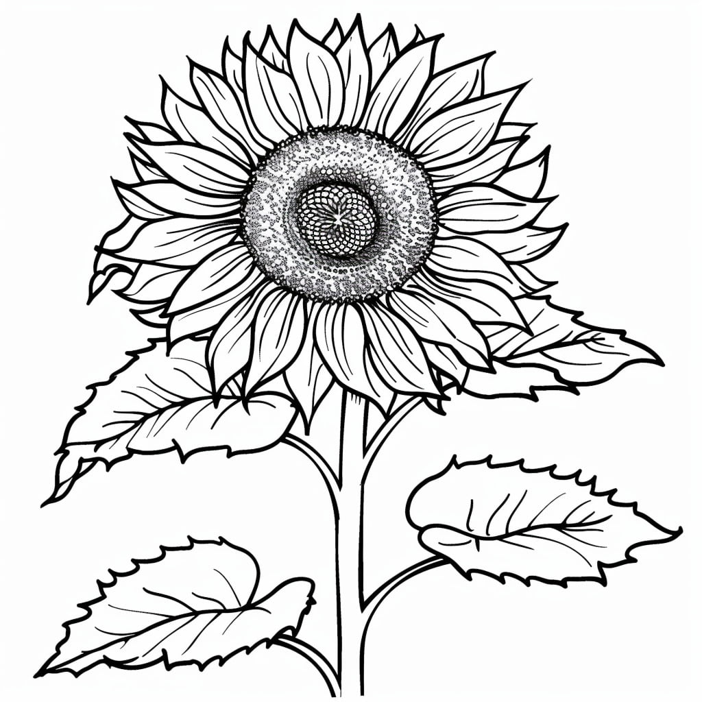 Girasole da colorare thumbnail