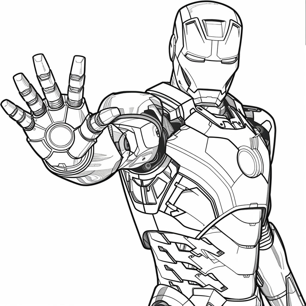 53 de desene de colorat iron man dezl n uie te super eroul din tine 