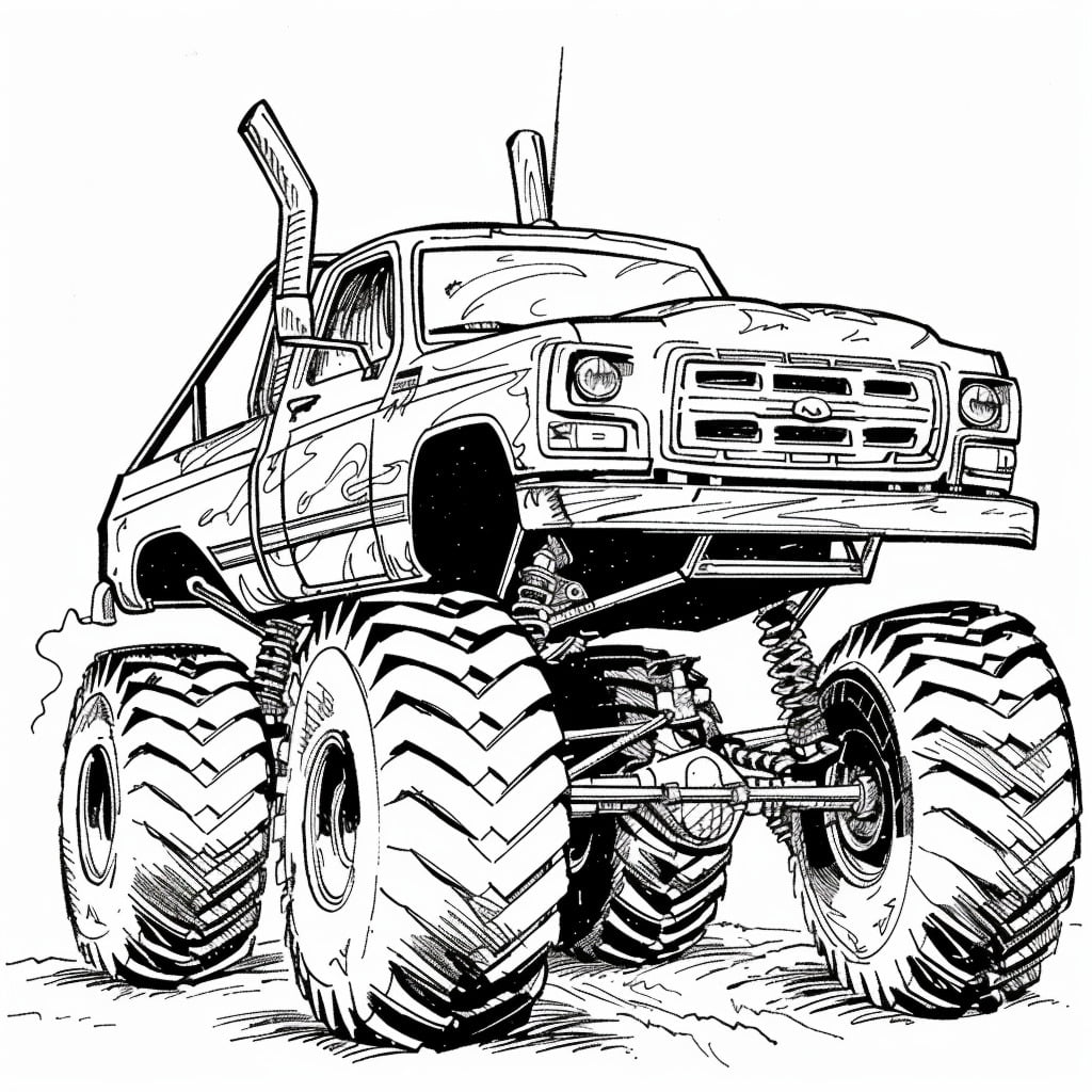 Monster Truck 1 Monster Truck da colorare thumbnail
