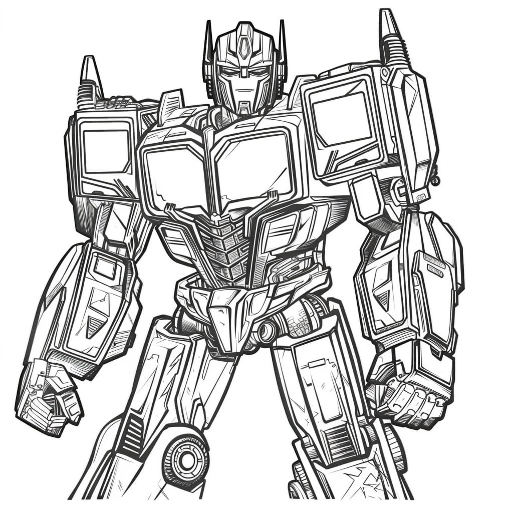 desenho para colorir transformers optimus prime